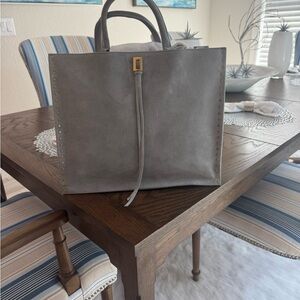 Rebecca Minkoff Gray Tote with Gold Studs